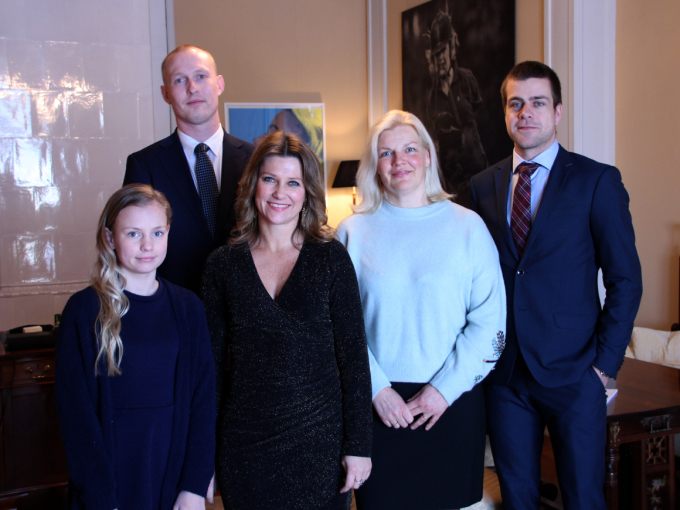 Representanter for Norsk Epilepsiforbund i audiens hos Prinsessen. Foto: Liv Osmundsen, Det kongelige hoff